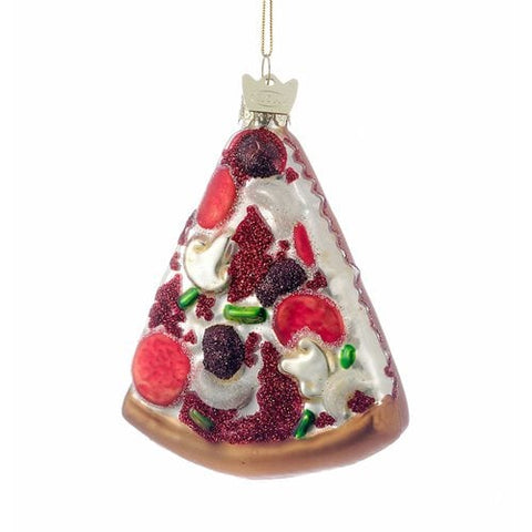 Kurt Adler - Noble Gems Pizza Slice 3 1/2-Inch Glass Ornament