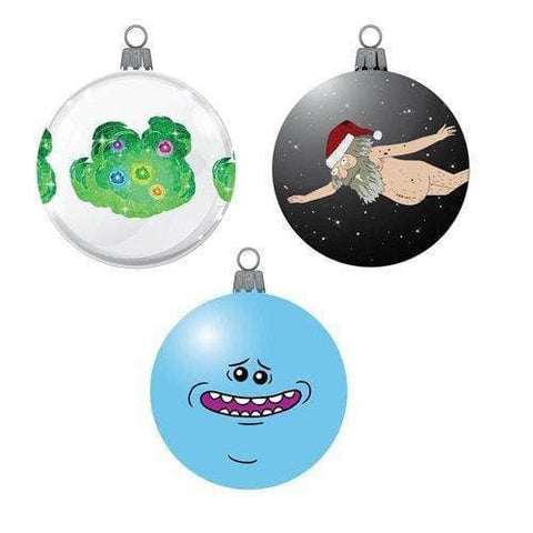 Kurt Adler - Rick and Morty Decal 3 1/7" Ornament - Set of 3