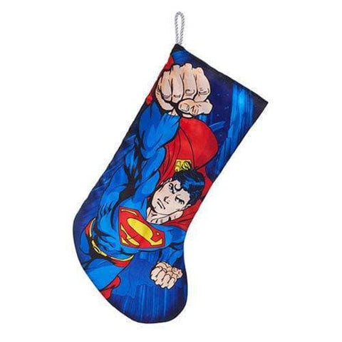 Kurt Adler - Superman 19-Inch Printed Blue Stocking