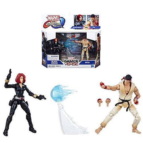 Marvel Gamerverse Marvel vs. Capcom Black Widow vs. Ryu 3 3/4-Inch Action Figure 2-Pack