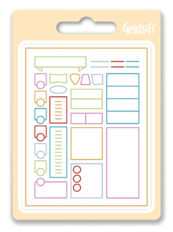 Sticker: Minimal Character Sheet Waterproof Die Cut