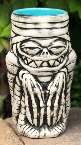 Biggs Tiki: Rummy Mummy Tiki Mug (Black & White)