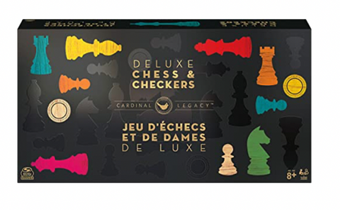 Cardinal Legacy Deluxe Wooden Chess Checkers