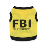 Anniepaw Police Suit Cosplay Dog Clothes Black Elastic Vest Puppy T-Shirt Coat Accessories Apparel Costumes  Pet Clothes for Dogs Cats