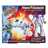 Power Rangers Dino Fury Battle Attackers 2-Pack Void Knight vs. Snageye Martial Arts Kicking Action Figures