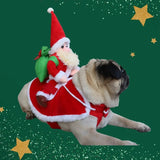 Anniepaw Santa Claus Riding Dog Costume: Christmas & Halloween Pet Outfit