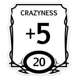 Sticker: Crazy Stat Block Waterproof Die Cut