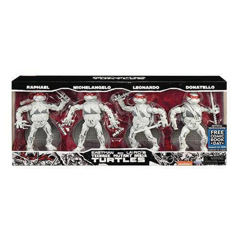 Teenage Mutant Ninja Turtles Ninja Elite Black and White Action Figure 4-Pack - FCBD 2021 Previews Exclusive