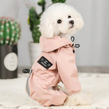 Anniepaw Waterproof Dog Raincoat: Reflective Hooded Jumpsuit Jacket for Pets