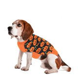 Anniepaw Winter Christmas Knitted Sweater with Halloween Pumpkin for Small to Medium Dogs Cats Puppy Jacket