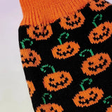 Anniepaw Winter Christmas Knitted Sweater with Halloween Pumpkin for Small to Medium Dogs Cats Puppy Jacket