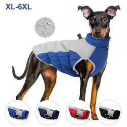 Anniepaw Winter Dog Clothes Windproof Warm Dogs Jacket Waterproof Reflective Dogs Vest For Medium Large Labrador Clothing Costume