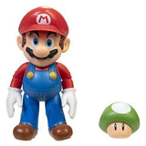 World of Nintendo 4" Action Figure - Mario with 1-Up Mushroom