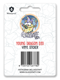 Sticker: Young Dragon Scene Waterproof Die Cut